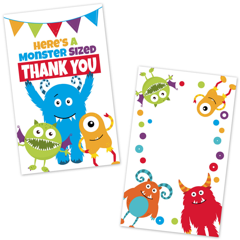 Monster Birthday Party Favor Tags