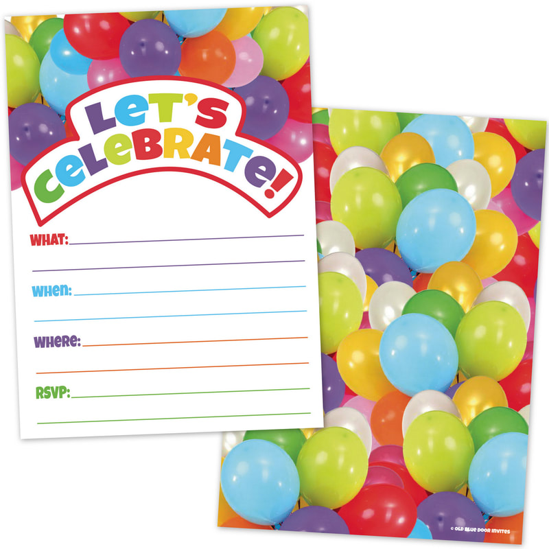 All Occasion Party Balloon Invitations for any Event