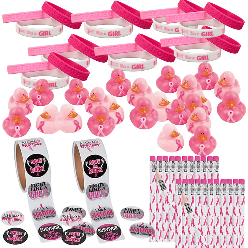 Pink Ribbon Breast Cancer Awareness Favors Swag Prizes