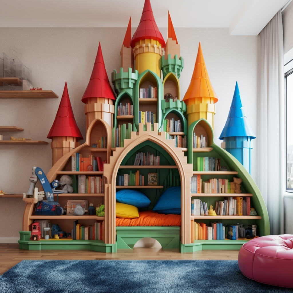 Amazing Castle Bookcase for Kids