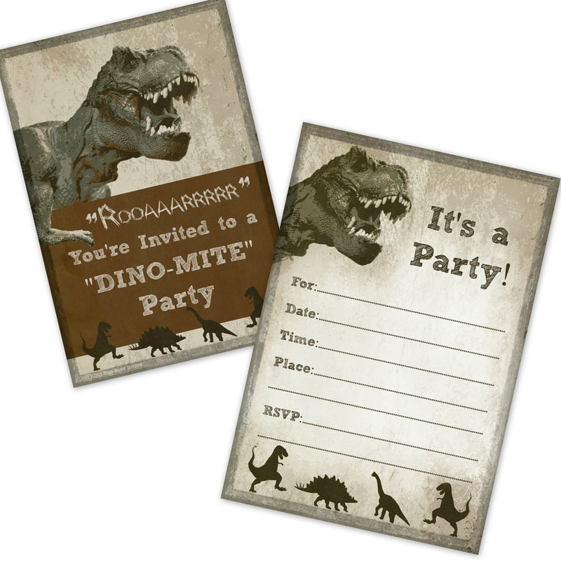 Dinosaur Birthday Party Invitations for Kids