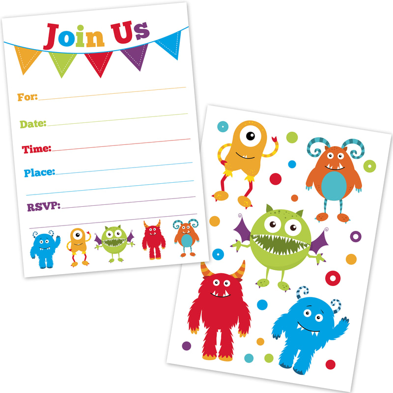 Monster Birthday Party Invitations for Kids
